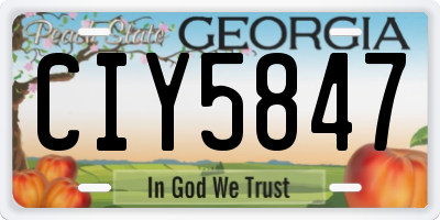 GA license plate CIY5847