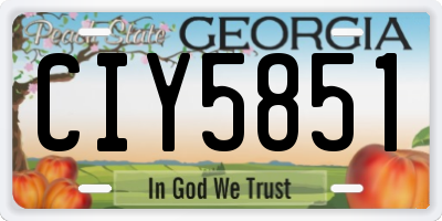 GA license plate CIY5851