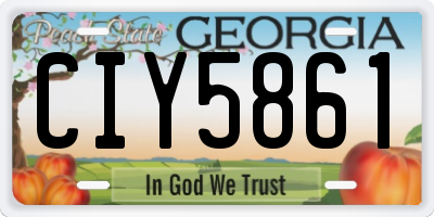 GA license plate CIY5861