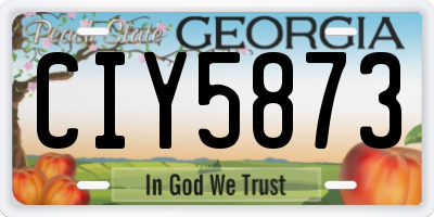 GA license plate CIY5873