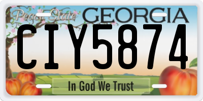 GA license plate CIY5874
