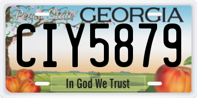 GA license plate CIY5879