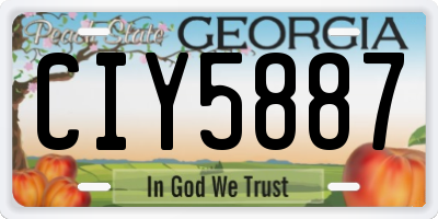 GA license plate CIY5887