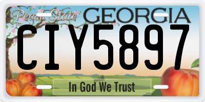GA license plate CIY5897