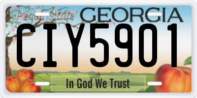 GA license plate CIY5901