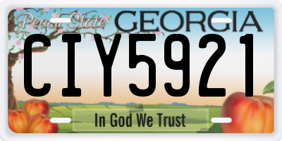 GA license plate CIY5921