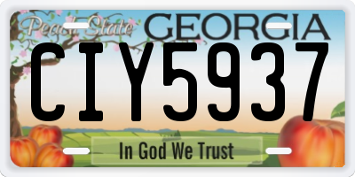 GA license plate CIY5937