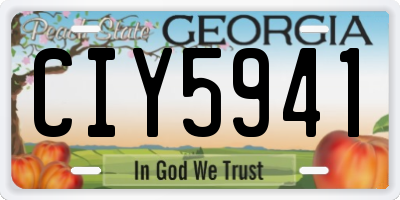 GA license plate CIY5941