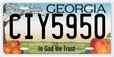 GA license plate CIY5950