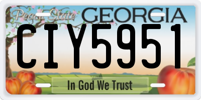 GA license plate CIY5951
