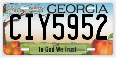 GA license plate CIY5952