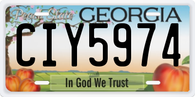 GA license plate CIY5974
