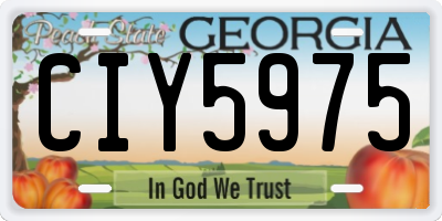 GA license plate CIY5975
