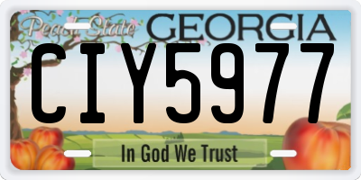 GA license plate CIY5977
