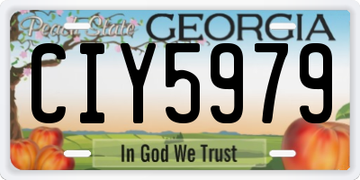 GA license plate CIY5979