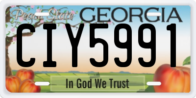 GA license plate CIY5991