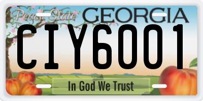 GA license plate CIY6001