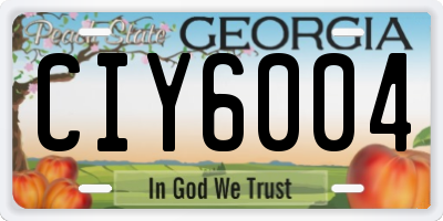 GA license plate CIY6004