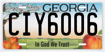 GA license plate CIY6006