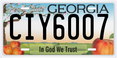 GA license plate CIY6007