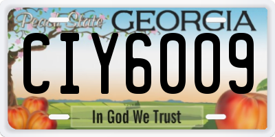 GA license plate CIY6009
