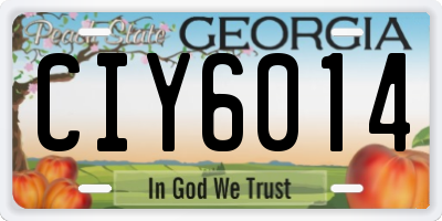 GA license plate CIY6014