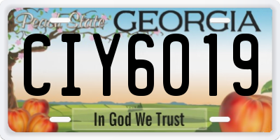 GA license plate CIY6019