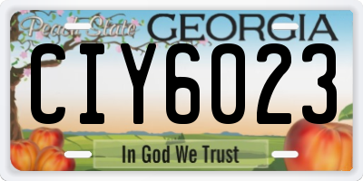 GA license plate CIY6023