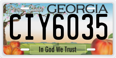 GA license plate CIY6035