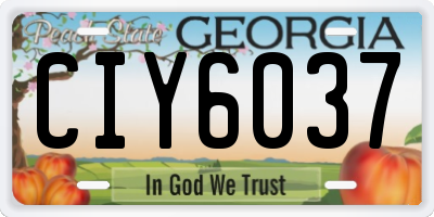 GA license plate CIY6037