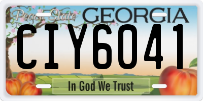 GA license plate CIY6041