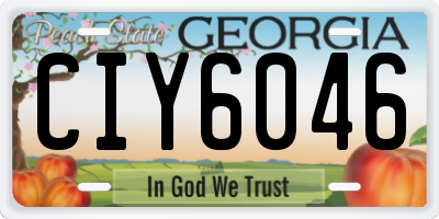 GA license plate CIY6046