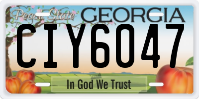 GA license plate CIY6047