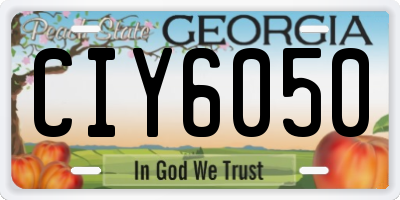 GA license plate CIY6050