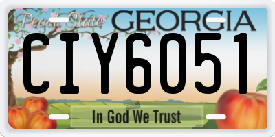 GA license plate CIY6051
