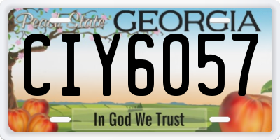 GA license plate CIY6057