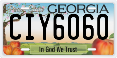 GA license plate CIY6060