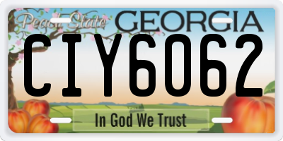GA license plate CIY6062