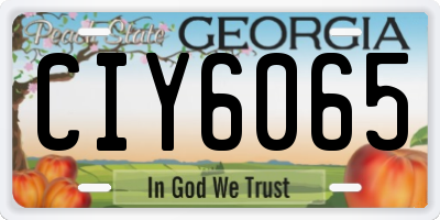 GA license plate CIY6065