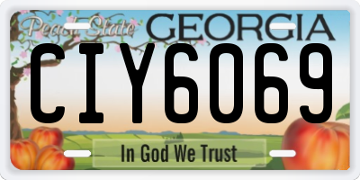 GA license plate CIY6069