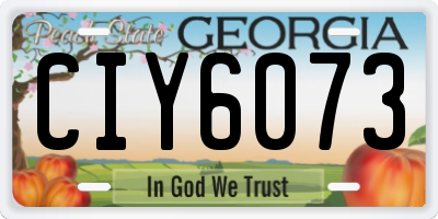 GA license plate CIY6073
