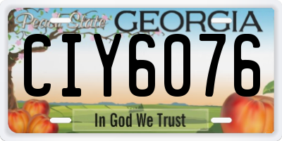 GA license plate CIY6076