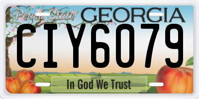 GA license plate CIY6079