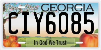 GA license plate CIY6085