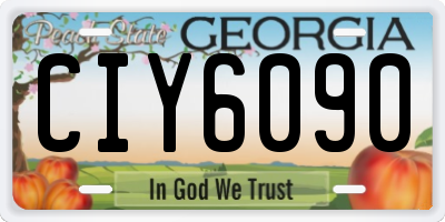 GA license plate CIY6090