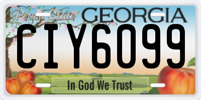 GA license plate CIY6099