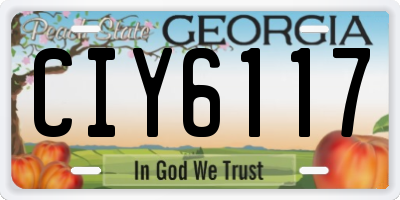GA license plate CIY6117