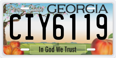 GA license plate CIY6119