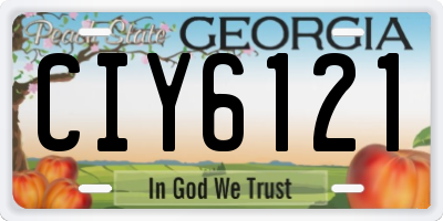 GA license plate CIY6121