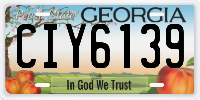 GA license plate CIY6139